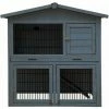 Charles Bentley FSC Two Storey Pet Hutch With Play Area Grey -CHARLES BENTLEY Shop 10510087 1