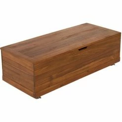 Charles Bentley FSC Acacia Outdoor Garden Storage Box H36xW46xL110cm