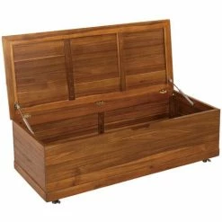 Charles Bentley FSC Acacia Outdoor Garden Storage Box H36xW46xL110cm 4 Charles Bentley FSC Acacia Outdoor Garden Storage Box H36xW46xL110cm -CHARLES BENTLEY Shop 13645431 3