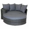 Charles Bentley Rattan Day Bed With Foot Stool & Table Grey 1 Charles Bentley Rattan Day Bed With Foot Stool & Table Grey -CHARLES BENTLEY Shop 13645453 1