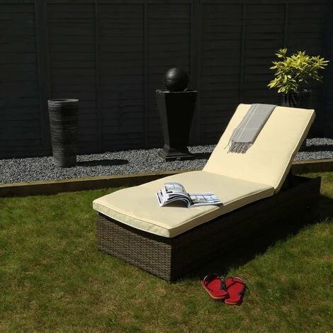 Charles Bentley Garden Waterproof Reclining Rattan Sun Lounger Natural Charles Bentley Garden Waterproof Reclining Rattan Sun Lounger Natural -CHARLES BENTLEY Shop 13645465 2
