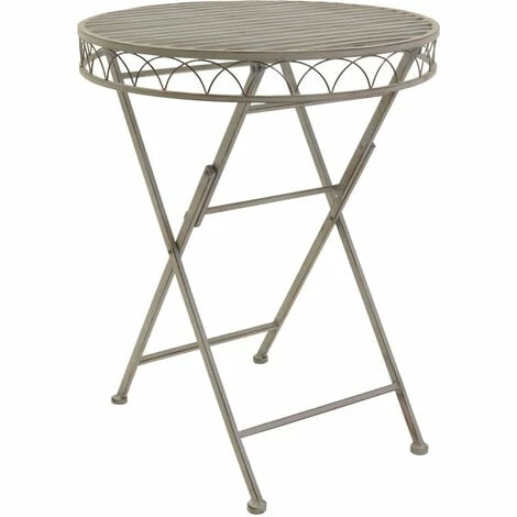 Charles Bentley Wrought Iron Feminine Bistro Set - Grey Charles Bentley Wrought Iron Feminine Bistro Set - Grey -CHARLES BENTLEY Shop 13725621 4