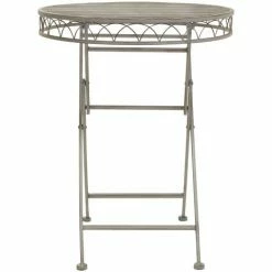 Charles Bentley Wrought Iron Feminine Bistro Set - Grey 6 Charles Bentley Wrought Iron Feminine Bistro Set - Grey -CHARLES BENTLEY Shop 13725621 5