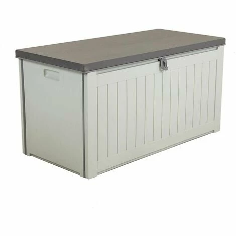 Charles Bentley 190L Outdoor Garden Plastic Storage Box, Beige/Grey Charles Bentley 190L Outdoor Garden Plastic Storage Box, Beige/Grey -CHARLES BENTLEY Shop 15578173 1