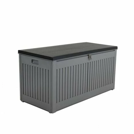 Charles Bentley 270L Outdoor Garden Plastic Storage Box, Grey/Black Charles Bentley 270L Outdoor Garden Plastic Storage Box, Grey/Black -CHARLES BENTLEY Shop 15578174 1