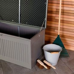 Charles Bentley 270L Outdoor Garden Plastic Storage Box, Grey/Black 6 Charles Bentley 270L Outdoor Garden Plastic Storage Box, Grey/Black -CHARLES BENTLEY Shop 15578174 5