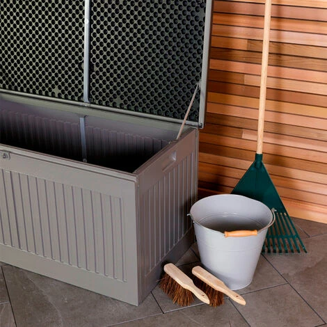 Charles Bentley 270L Outdoor Garden Plastic Storage Box, Grey/Black Charles Bentley 270L Outdoor Garden Plastic Storage Box, Grey/Black -CHARLES BENTLEY Shop 15578174 5
