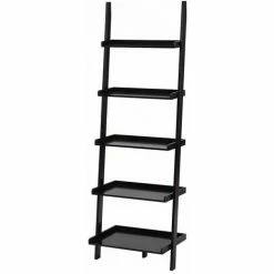 Charles Bentley Tall Wooden 5 Rung Ladder Storage Shelving Unit Display Shelf