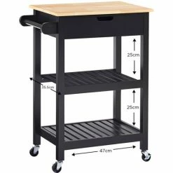 Charles Bentley Wooden Kitchen Drinks Trolley/Cart/Island/Worktop On Wheels -CHARLES BENTLEY Shop 15876827 3