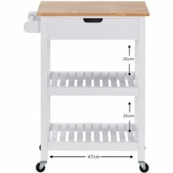 Charles Bentley Wooden Kitchen Drinks Trolley/Cart/Island/Worktop On Wheels -CHARLES BENTLEY Shop 15876828 3