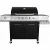 Charles Bentley 7 Burner Premium Gas Bbq Barbecue Side Burner - Black & Grey -CHARLES BENTLEY Shop 1599745 1