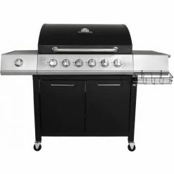Charles Bentley 7 Burner Premium Gas Bbq Barbecue Side Burner - Black & Grey