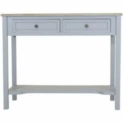 Charles Bentley Loxley 2 Drawer Wooden Storage Console Hallway Table Grey -CHARLES BENTLEY Shop 16547511 3