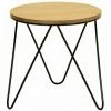 Charles Bentley Round Wood & Metal Hairpin Industrial Bed Side Table 2 Charles Bentley Round Wood & Metal Hairpin Industrial Bed Side Table -CHARLES BENTLEY Shop 16593882 1