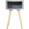 Charles Bentley Wooden Side Table With Pine Legs And Storage Shelf Grey Bedside -CHARLES BENTLEY Shop 16593883 1