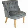 Charles Bentley Toulouse Velvet Occasional Chair With Solid Wood Frame Grey