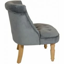 Charles Bentley Toulouse Velvet Occasional Chair With Solid Wood Frame Grey -CHARLES BENTLEY Shop 16783838 3
