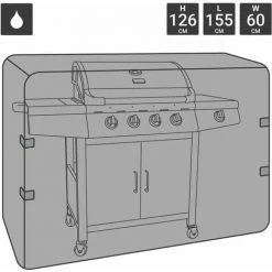 Charles Bentley Universal Waterproof Gas Charcoal BBQ Cover Large 4-5 Burner