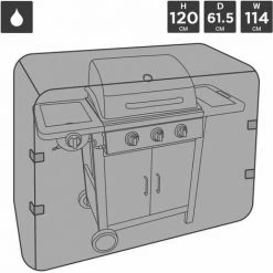 Charles Bentley Universal Waterproof Premium Gas Charcoal BBQ Cover Medium 3 - 4