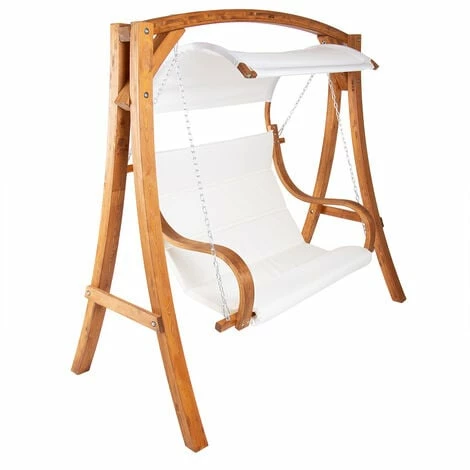 CHARLES BENTLEY 2-3 Seater Larch Wooden Garden Outdoor Swing Seat Hammock Cream Canopy 1.9M CHARLES BENTLEY 2-3 Seater Larch Wooden Garden Outdoor Swing Seat Hammock Cream Canopy 1.9M -CHARLES BENTLEY Shop 1693368 1