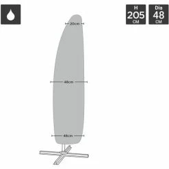 Charles Bentley Deluxe Banana Umbrella Parasol Cover -Black 600D PVC Waterproof -CHARLES BENTLEY Shop 1693385 2