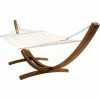 Charles Bentley Extra Large 4M Hammock With Wooden Arc Stand Two Person – Cream -CHARLES BENTLEY Shop 1693399 1