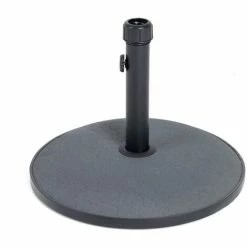 Charles Bentley 15Kg Round Concrete Parasol Base Umbrella Stand In Grey