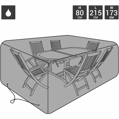 Charles Bentley Premium Rectangular Garden 6 Seat Furniture Cover - Black Charles Bentley Premium Rectangular Garden 6 Seat Furniture Cover - Black -CHARLES BENTLEY Shop 1693466 2