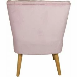 Charles Bentley Velvet Upholstered Pleated Retro Wingback Occasional Chair Pink -CHARLES BENTLEY Shop 16968039 5