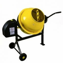 Charles Bentley 63L 230V 220W Portable Cement Concrete Sand Mixer With Wheels