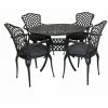 Charles Bentley Cast Aluminium Table And 4 Chairs Set Black Outdoor Dining Table 1 Charles Bentley Cast Aluminium Table And 4 Chairs Set Black Outdoor Dining Table -CHARLES BENTLEY Shop 17273692 1