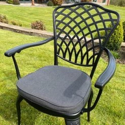 Charles Bentley Cast Aluminium Table And 4 Chairs Set Black Outdoor Dining Table -CHARLES BENTLEY Shop 17273692 3