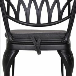 Charles Bentley Cast Aluminium Bistro Table And 2 Chairs Set Black Outdoor Table -CHARLES BENTLEY Shop 17273694 3