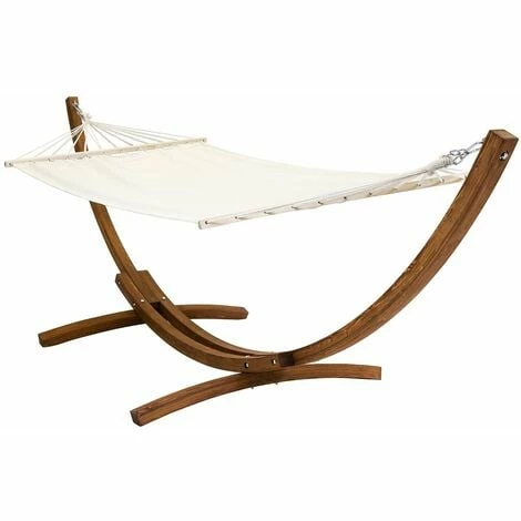 Charles Bentley 3M Garden Hammock With Wooden Arc Stand One Person – Cream Charles Bentley 3M Garden Hammock With Wooden Arc Stand One Person – Cream -CHARLES BENTLEY Shop 1736948 1
