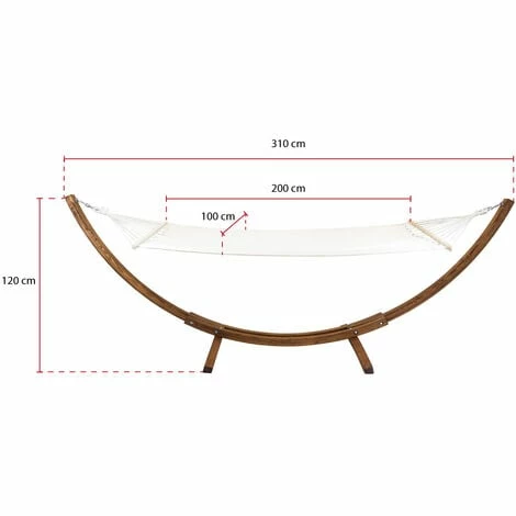 Charles Bentley 3M Garden Hammock With Wooden Arc Stand One Person – Cream Charles Bentley 3M Garden Hammock With Wooden Arc Stand One Person – Cream -CHARLES BENTLEY Shop 1736948 5
