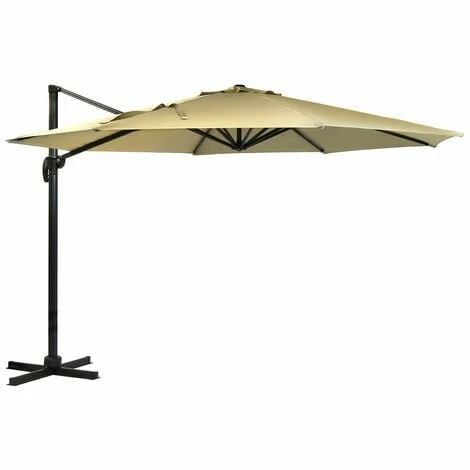 Charles Bentley 3.5m X-Large Hanging Banana Umbrella Parasol Beige Charles Bentley 3.5m X-Large Hanging Banana Umbrella Parasol Beige -CHARLES BENTLEY Shop 1776099 1