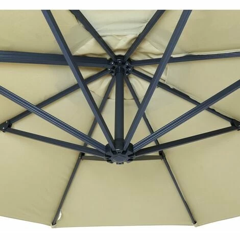 Charles Bentley 3.5m X-Large Hanging Banana Umbrella Parasol Beige Charles Bentley 3.5m X-Large Hanging Banana Umbrella Parasol Beige -CHARLES BENTLEY Shop 1776099 2