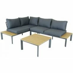 Charles Bentley Polywood Lounge Set With Recliner Seat Multi Use Wooden