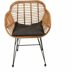 Charles Bentley Rattan Steel Frame 2 Seater Bistro Garden Set - Natural/Grey 5 Charles Bentley Rattan Steel Frame 2 Seater Bistro Garden Set - Natural/Grey -CHARLES BENTLEY Shop 18123006 4