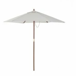 Charles Bentley Garden Large 2.4M Wooden Garden Patio Parasol Shade Umbrella 38M