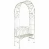 Charles Bentley Wrought Iron Arch With 2 Seater Metal Bench - Antique White 2 Charles Bentley Wrought Iron Arch With 2 Seater Metal Bench - Antique White -CHARLES BENTLEY Shop 18265314 1
