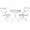 Charles Bentley Rustic Wrought Iron Outdoor Bistro Set - Antique White 2 Charles Bentley Rustic Wrought Iron Outdoor Bistro Set - Antique White -CHARLES BENTLEY Shop 18265318 1