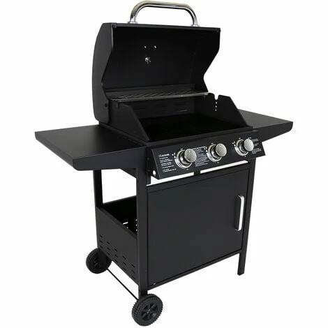 Charles Bentley 3 Burner Gas BBQ - Black Powder Coating H120 x L110 x D57.5cm Charles Bentley 3 Burner Gas BBQ - Black Powder Coating H120 X L110 X D57.5cm -CHARLES BENTLEY Shop 18323309 4