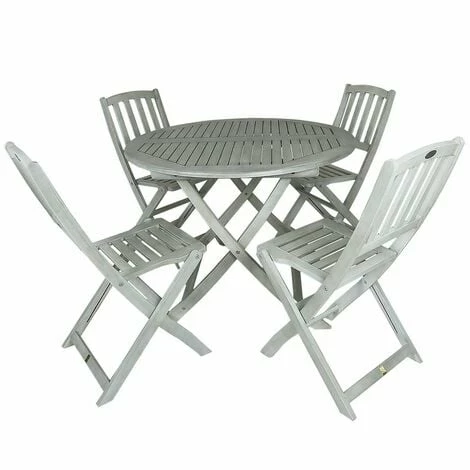 Charles Bentley FSC Acacia White Washed Wooden Outdoor Patio Dining Set - 4 Seat Charles Bentley FSC Acacia White Washed Wooden Outdoor Patio Dining Set - 4 Seat -CHARLES BENTLEY Shop 18385269 1