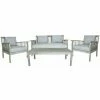 Charles Bentley FSC Acacia White Washed 4 Piece Garden Outdoor Lounge Set -CHARLES BENTLEY Shop 18423505 1
