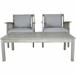 Charles Bentley FSC Acacia White Washed 4 Piece Garden Outdoor Lounge Set -CHARLES BENTLEY Shop 18423505 3