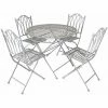 Charles Bentley Rustic 5 Piece Wrought Iron Outdoor Bistro Set - Grey 1 Charles Bentley Rustic 5 Piece Wrought Iron Outdoor Bistro Set - Grey -CHARLES BENTLEY Shop 19091881 1