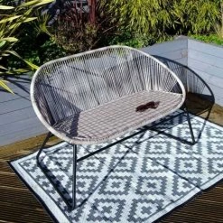 Charles Bentley Zanzibar 2 Seater Outdoor Garden Patio Bench Grey -CHARLES BENTLEY Shop 19243379 4