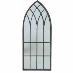 Charles Bentley Decorative Large Outdoor Arch Mirror - Grey