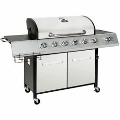 Charles Bentley 7 Burner (6+side) Premium Gas BBQ - Stainless Steel -CHARLES BENTLEY Shop 19631637 3